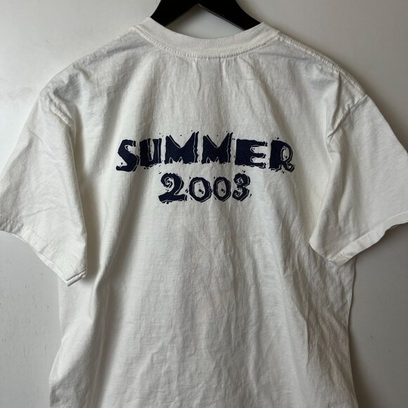 2003 Vintage Y2K Cinco Rancho Mexico T Shirt White Large L Summer Mexican Solid - Picture 6 of 16